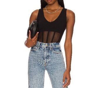 BCBGMAXAZRIA Sheer Bodysuit